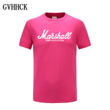 2018 New Marshall T Shirt Logo Amps Amplification Guitar Hero Hard Rock Cafe Music Muse Tops Tee Shirts For Men Fashion T-shirts - webtekdev