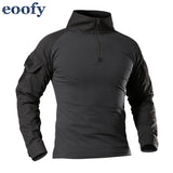 Male Military Uniform Tactical Long Sleeve T Shirt Men Camouflage Army Combat Shirt Airsoft Paintball Clothes Multicam Shirt Top - webtekdev