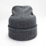 Plain Knitted Hat Winter Cap Women's Polyester Soft Unisex Bonnet Hat Female Casual Hip Hop Skullies Beanies Men Autumn Beanies - webtekdev