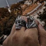 EYHIMD Mens Classical Nobility Silver King Crown Skull 316L Stainless Steel Biker Rings Punk Fasion Jewelry Gift for Men - webtekdev