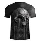 FLowing 3D Skull T shirt Men Horror Shirt Summer tshirt Groot Tees Funny Tops Streatwear Camiseta Short Sleeve ZOOTOP BEAR - webtekdev