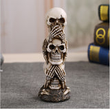 Free Shipping Resin Craft Human Skull Statue High Quality Creative Statue Sculpture Gift Home Decoration Human Skull (1) - webtekdev