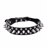 2018 Fashion Pets Puppy Dog Collars Adjustable PU Leather Punk Rivet Spiked Studded Collar Neck Straps - webtekdev