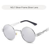 Oulylan Round Metal Steampunk Sunglasses Women Men Fashion Gothic Sun Glasses Luxury Brand Designer High Quality Eyewear UV400 - webtekdev