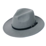 Fedora Hat Men Women Imitation Woolen Winter Women Felt Hats Men Fashion Black Top Jazz Hat Fedoras Chapeau Sombrero Mujer 2019 - webtekdev