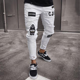 feitong Cotton Jeans Men Spring 2020 MenClothes Denim Pants Distressed Freyed Slim Fit Casual Trousers Stretch Ripped Jeans - webtekdev