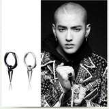 Korean Rock Punk Earrings Cone Pendant Hoop Circle Stud Earrings Women/men 2019 Hiphop Jewelry Piercing Earrings 1pcs - webtekdev