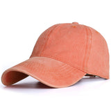 Men's Baseball Cap Outdoor Summer Solid Color Washed Retro Distressed Hat Ladies Hat Park Outdoor Popular Unisex Dad Cap womens - webtekdev