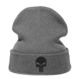 Beanie Hat Skullie Cap Slouchy Winter Embroidery Cool Punk Men Women Boy Girl Teens Street Dance Skull Skelton Black White pink - webtekdev