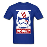 Fashion Printed On Short Sleeve Tops & Tees Disobey Trooper Star Wars Tshirt Oversized Crewneck Pure Cotton Tee Shirt Mens - webtekdev