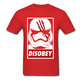 Fashion Printed On Short Sleeve Tops & Tees Disobey Trooper Star Wars Tshirt Oversized Crewneck Pure Cotton Tee Shirt Mens - webtekdev