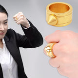 Creative Cool Brass Knuckles Zinc Alloy Self-Defense Ring Anti-wolf Protective Equipment Outdoor EDC Tool Portable Punk Rings - webtekdev