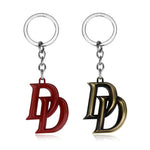 DC Comics Daredevil V For Vendetta Keychain Double D Avengers Mask Metal Keyring Pendant Women Bag Men Car Accessories Gift - webtekdev