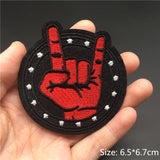 Rock Music Metal Band Patches Iron On For Clothing Punk Embroideried Patch Badges Clothes Stickers DIY Appliques Stripes - webtekdev