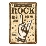 Retro Country Music Festival Poster Rock & Roll Metal Signs Vintage Bar Pub Club Man Cave Iron Plaque Wall Decor YI-126 - webtekdev