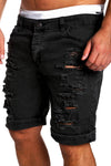New Fashion Men Boy Skinny Runway Straight Short Denim Pants Destroyed Ripped Jeans Shorts Plus Size - webtekdev