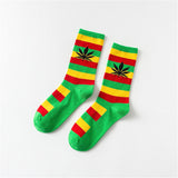 Moda Socmark Funny Socks Men Comfortable High Quality Cotton Happy Hemp Leaf Maple Casual Long Weed Crew Sock Dress Harajuku - webtekdev