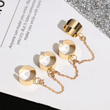 Reto Punk Cool Hip Pop Multi-layer Adjustable Chain Four Fingers Open Silver Alloy Women Rotate Rings for Women Party Gift Jewel - webtekdev