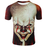 Horror Movie It Penny Wise Clown Joker 3D Print Tshirt Men/Women Hip Hop Streetwear Tee T shirt 90s Boys Cool Clothes Man Tops - webtekdev