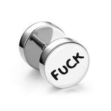 Fashion Black Stainless Steel Earrings Women Men's Barbell Dumbbell Punk Gothic Piercing Stud Earring for Men 2020 - webtekdev
