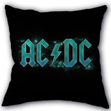 Custom ACDC Band Pillowcase Cotton Linen Fabric Home Textile Square Pillowcase 45X45cm Wedding Decorative No Fade - webtekdev