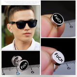 Fashion Black Stainless Steel Earrings Women Men's Barbell Dumbbell Punk Gothic Piercing Stud Earring for Men 2020 - webtekdev