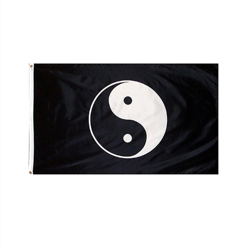 johnin 90*150cm YIN-YANG yinyang peace tao taoism yin yang Flag (90 x 150cm) - webtekdev