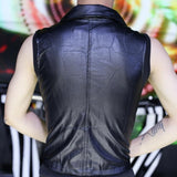 New Fashion Mens Rivet Pu Vest Sleeveless Jacket Punk Studded Gilet Homme Unisex Faux Leather Biker Waistcoat 4XL - webtekdev