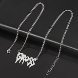 Funny Gross Letter 600mm Chain Women Gothic Punk Girls Street Pandent Necklaces Harajuku Fashion Hip Hop Unisex Collares (XL1230 60cm) - webtekdev