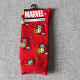 Marvel Comics Hero General Mens Socks cartoon Iron Man Captain America Knee-High Warm Stitching pattern Antiskid Casual Sock - webtekdev