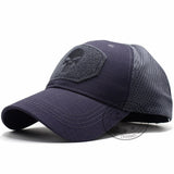 LIBERWOOD Punisher Skull Multicam Operator Cap Men Mesh summer Fitted Tactical Cap Special Force Sniper SWAT Hat place patch OD - webtekdev