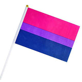 Rainbow Hand Flag LGBT Gay Pride 14x21cm Polyester Printed Bisexual Tansgender Pansexual Flags And Banners With Flag Poles - webtekdev