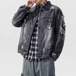 Streetwear Jeans Jacket Men 2020 Spring Denim Jackets Men Hole Distressed Ripped Casual Man Outwear - webtekdev
