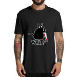 Cat What T Shirt Murderous Cat With Knife Funny Halloween Gift T Shirt Unisex Cotton T shirts for men and women - webtekdev