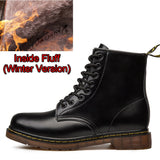 EMOSEWA Hot Brand Men's Boots Genuine Leather Winter Autumn Shoes Motorcycle Mens Ankle Boot Couple Oxfords Shoes Big Size 35-48 - webtekdev