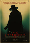 V for Vendetta Poster Classic Movie Retro Poster Kraftpaper Wall Decor for Home Bar Living room dining room decoration painting - webtekdev