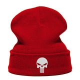 Beanie Hat Skullie Cap Slouchy Winter Embroidery Cool Punk Men Women Boy Girl Teens Street Dance Skull Skelton Black White pink - webtekdev