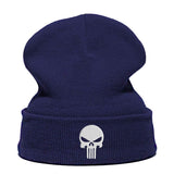 Beanie Hat Skullie Cap Slouchy Winter Embroidery Cool Punk Men Women Boy Girl Teens Street Dance Skull Skelton Black White pink - webtekdev