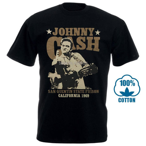 Custom T Shirts Men'S Crew Neck Short Sleeve Best Friend Johnny Cash Shirts - webtekdev