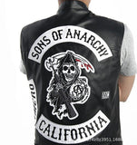 Sons of Anarchy Hoodie TV SOA Cosplay Costume Men Zipper Jacket Leather Vest Rock Punk Cap Mayans MC Wear - webtekdev