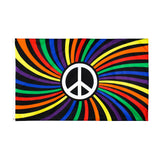 90*150cm LGBT peace gay pride rainbow Peace Flag For Decoration (B 90 x 150cm) - webtekdev