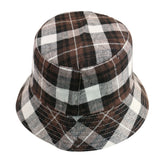 FOXMOTHER New Black White Plaid Check Bucket Hats Fishing Caps Women Mens - webtekdev