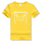 Cat Meowtallica Cat Rock Music Men T-Shirt Dark Heather Cotton S-3Xl Summer Style Tee Shirt - webtekdev
