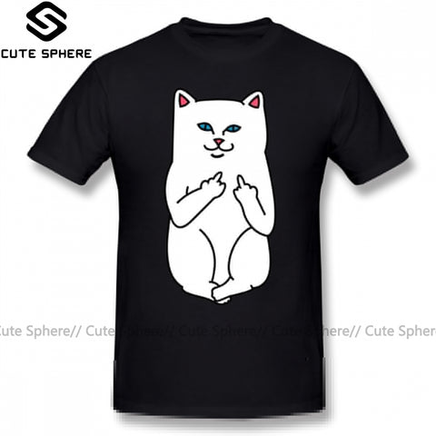 Lord Nermal T Shirt Nasty Cat T-Shirt Fashion Man Tee Shirt Funny Short-Sleeve Oversize 100 Cotton Printed Tshirt - webtekdev