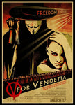 V for Vendetta Poster Classic Movie Retro Poster Kraftpaper Wall Decor for Home Bar Living room dining room decoration painting - webtekdev