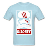 Fashion Printed On Short Sleeve Tops & Tees Disobey Trooper Star Wars Tshirt Oversized Crewneck Pure Cotton Tee Shirt Mens - webtekdev