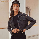 Casual  Women Denim Black Winter Coat Women 2019 Vintage Coats And Jackets Women Long Sleeve Button Coat Outwear Oct - webtekdev