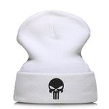 Beanie Hat Skullie Cap Slouchy Winter Embroidery Cool Punk Men Women Boy Girl Teens Street Dance Skull Skelton Black White pink - webtekdev