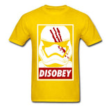 Fashion Printed On Short Sleeve Tops & Tees Disobey Trooper Star Wars Tshirt Oversized Crewneck Pure Cotton Tee Shirt Mens - webtekdev