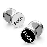 Fashion Black Stainless Steel Earrings Women Men's Barbell Dumbbell Punk Gothic Piercing Stud Earring for Men 2020 - webtekdev